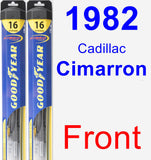 Front Wiper Blade Pack for 1982 Cadillac Cimarron - Hybrid