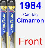 Front Wiper Blade Pack for 1984 Cadillac Cimarron - Hybrid