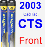 Front Wiper Blade Pack for 2003 Cadillac CTS - Hybrid