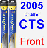 Front Wiper Blade Pack for 2005 Cadillac CTS - Hybrid