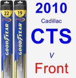 Front Wiper Blade Pack for 2010 Cadillac CTS - Hybrid