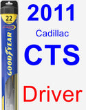 Driver Wiper Blade for 2011 Cadillac CTS - Hybrid