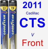 Front Wiper Blade Pack for 2011 Cadillac CTS - Hybrid