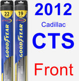 Front Wiper Blade Pack for 2012 Cadillac CTS - Hybrid