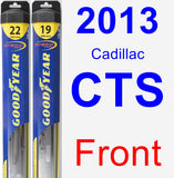 Front Wiper Blade Pack for 2013 Cadillac CTS - Hybrid