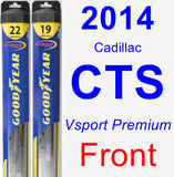 Front Wiper Blade Pack for 2014 Cadillac CTS - Hybrid