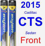 Front Wiper Blade Pack for 2015 Cadillac CTS - Hybrid