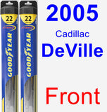 Front Wiper Blade Pack for 2005 Cadillac DeVille - Hybrid