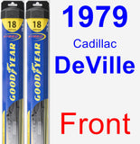 Front Wiper Blade Pack for 1979 Cadillac DeVille - Hybrid