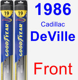 Front Wiper Blade Pack for 1986 Cadillac DeVille - Hybrid