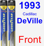 Front Wiper Blade Pack for 1993 Cadillac DeVille - Hybrid