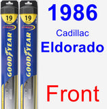 Front Wiper Blade Pack for 1986 Cadillac Eldorado - Hybrid