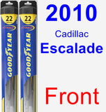 Front Wiper Blade Pack for 2010 Cadillac Escalade - Hybrid