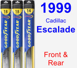 Front & Rear Wiper Blade Pack for 1999 Cadillac Escalade - Hybrid