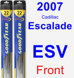 Front Wiper Blade Pack for 2007 Cadillac Escalade ESV - Hybrid