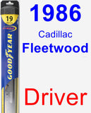 Driver Wiper Blade for 1986 Cadillac Fleetwood - Hybrid