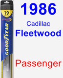 Passenger Wiper Blade for 1986 Cadillac Fleetwood - Hybrid