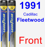 Front Wiper Blade Pack for 1991 Cadillac Fleetwood - Hybrid