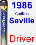 Driver Wiper Blade for 1986 Cadillac Seville - Hybrid