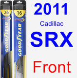 Front Wiper Blade Pack for 2011 Cadillac SRX - Hybrid