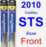 Front Wiper Blade Pack for 2010 Cadillac STS - Hybrid