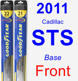 Front Wiper Blade Pack for 2011 Cadillac STS - Hybrid