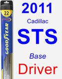 Driver Wiper Blade for 2011 Cadillac STS - Hybrid