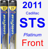 Front Wiper Blade Pack for 2011 Cadillac STS - Hybrid