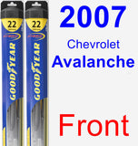 Front Wiper Blade Pack for 2007 Chevrolet Avalanche - Hybrid