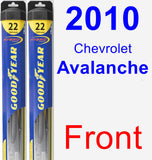 Front Wiper Blade Pack for 2010 Chevrolet Avalanche - Hybrid