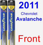 Front Wiper Blade Pack for 2011 Chevrolet Avalanche - Hybrid