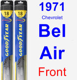 Front Wiper Blade Pack for 1971 Chevrolet Bel Air - Hybrid