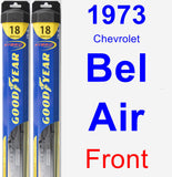 Front Wiper Blade Pack for 1973 Chevrolet Bel Air - Hybrid