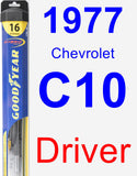 Driver Wiper Blade for 1977 Chevrolet C10 - Hybrid