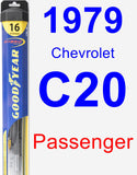 Passenger Wiper Blade for 1979 Chevrolet C20 - Hybrid