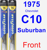 Front Wiper Blade Pack for 1975 Chevrolet C10 Suburban - Hybrid