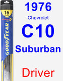 Driver Wiper Blade for 1976 Chevrolet C10 Suburban - Hybrid