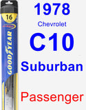 Passenger Wiper Blade for 1978 Chevrolet C10 Suburban - Hybrid