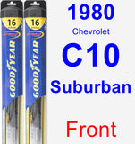 Front Wiper Blade Pack for 1980 Chevrolet C10 Suburban - Hybrid