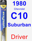 Driver Wiper Blade for 1980 Chevrolet C10 Suburban - Hybrid