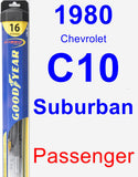 Passenger Wiper Blade for 1980 Chevrolet C10 Suburban - Hybrid