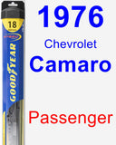 Passenger Wiper Blade for 1976 Chevrolet Camaro - Hybrid