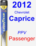 Passenger Wiper Blade for 2012 Chevrolet Caprice - Hybrid