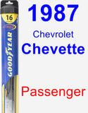 Passenger Wiper Blade for 1987 Chevrolet Chevette - Hybrid