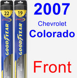 Front Wiper Blade Pack for 2007 Chevrolet Colorado - Hybrid