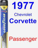 Passenger Wiper Blade for 1977 Chevrolet Corvette - Hybrid