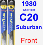 Front Wiper Blade Pack for 1980 Chevrolet C20 Suburban - Hybrid