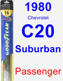 Passenger Wiper Blade for 1980 Chevrolet C20 Suburban - Hybrid