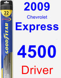 Driver Wiper Blade for 2009 Chevrolet Express 4500 - Hybrid