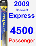 Passenger Wiper Blade for 2009 Chevrolet Express 4500 - Hybrid